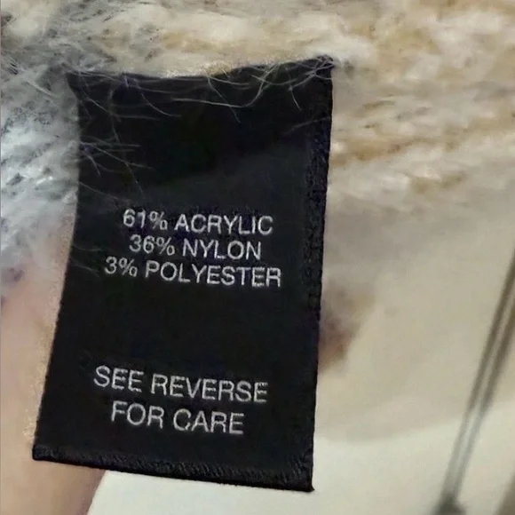 Buckle Black Striped Eyelash Knit Sweater Size M - Picture 11 of 11